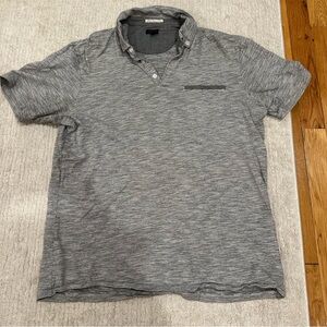 Good Man Brand Heather Gray Short Sleeve Polo